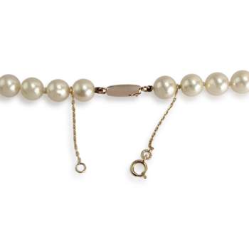 Collier d'occasion or 750 jaune perle de culture 46cm
