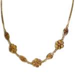Collier d'occasion en or jaune 750, maille fantaisie, 42.5 cm - vue 1