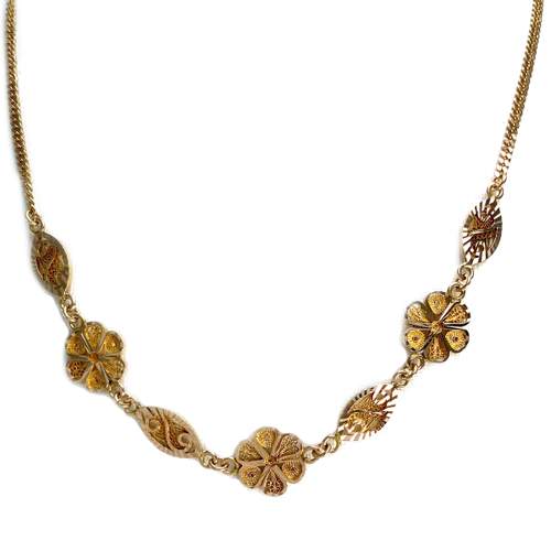 Collier d'occasion or 750 jaune maille fantaisie