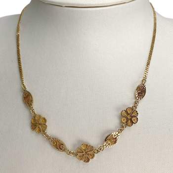 Collier d'occasion en or jaune 750, maille fantaisie, 42.5 cm
