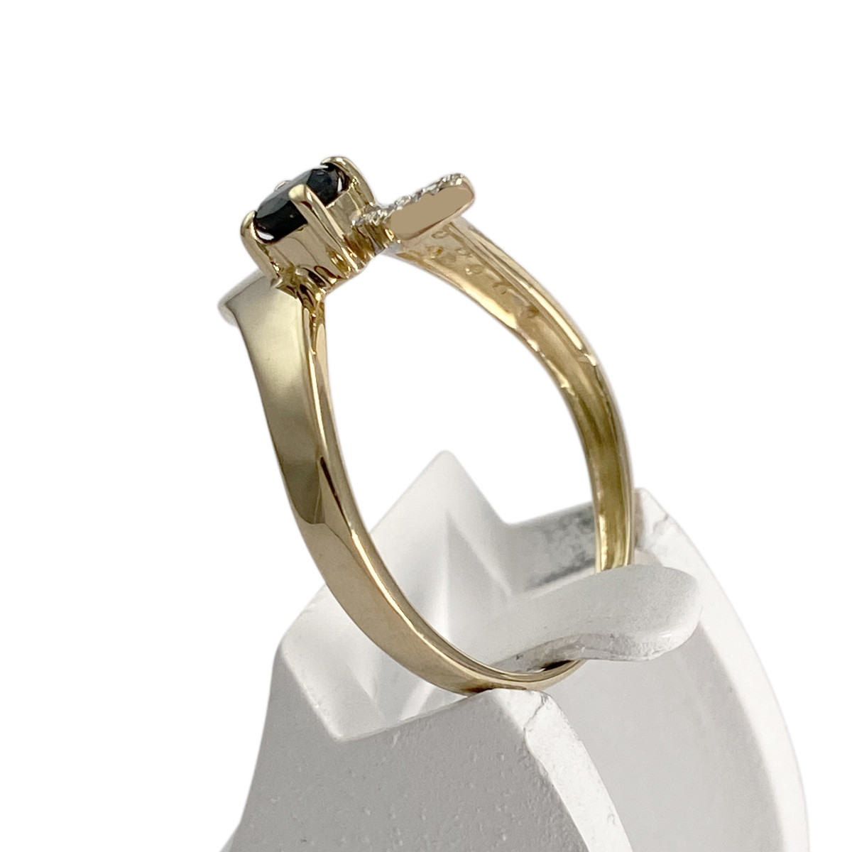 Bague d'occasion  or 2 tons 750 saphir - vue 2