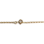 Collier d'occasion or 750 jaune maille filigrane perle de culture - vue 3