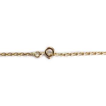 Collier d'occasion en or jaune 750, maille filigrane, perles de culture, 50 cm