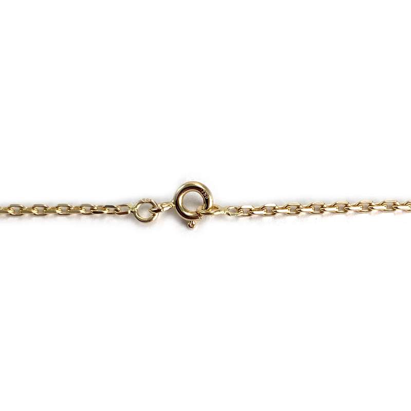 Collier d'occasion en or jaune 750, maille filigrane, perles de culture, 50 cm - vue 3