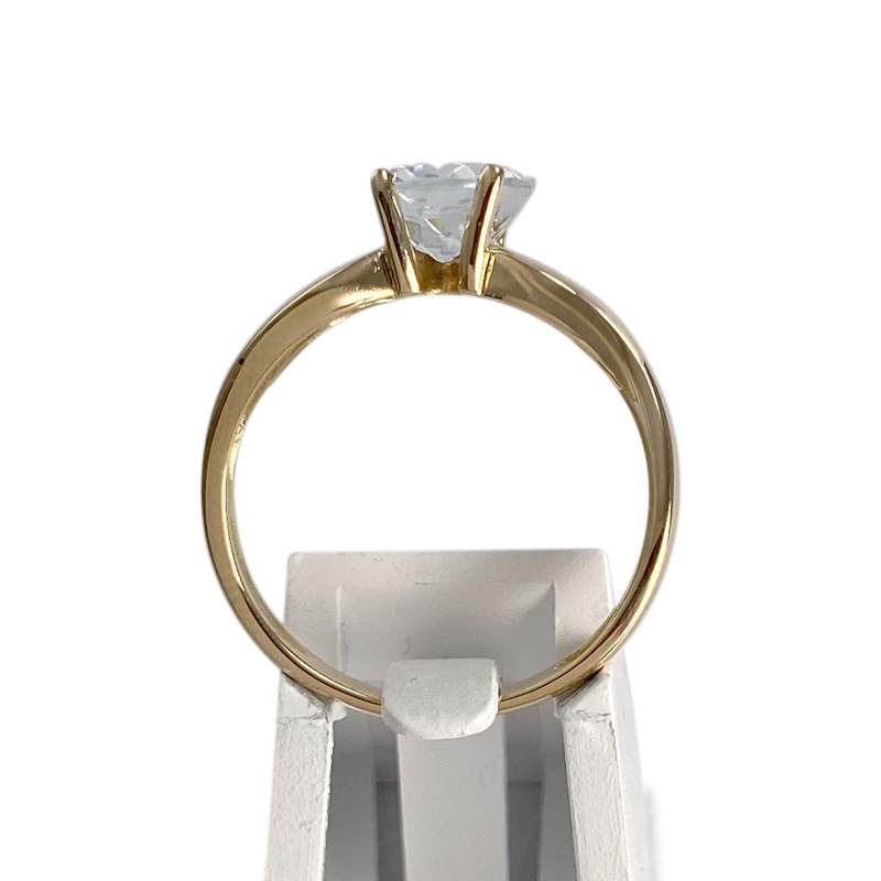 Bague d'occasion or 750 jaune aigue marine - vue 3