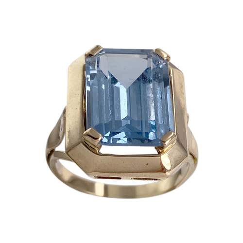 Bague d'occasion or 750 jaune spinelle synthetique