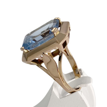 Bague d'occasion or 750 jaune spinelle synthetique