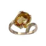 Bague d'occasion or 750 jaune citrine - vue 1