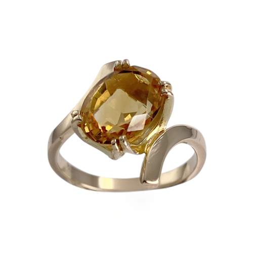 Bague d'occasion or 750 jaune citrine
