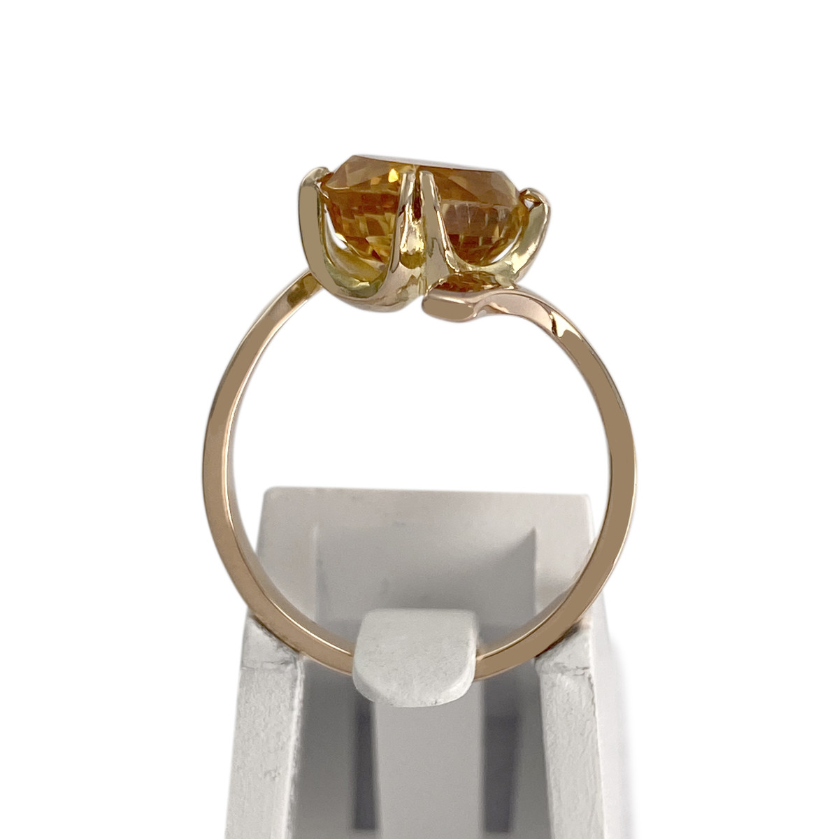 Bague d'occasion or 750 jaune citrine - vue 3