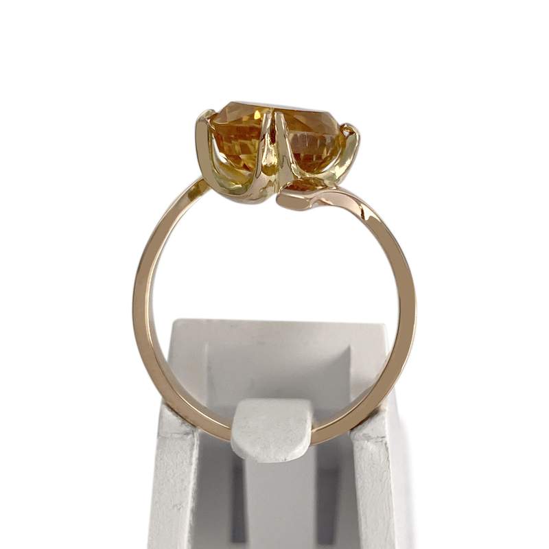 Bague d'occasion or 750 jaune citrine - vue 3