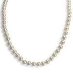 Pre-owned 750 yellow gold necklace with Japanese cultured pearl, 50 cm - View 1