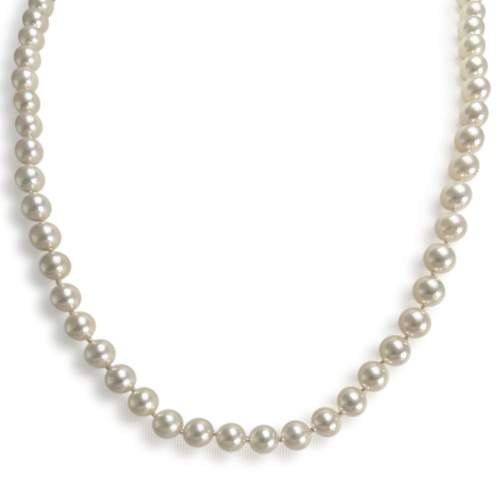 Secondhand necklace 750 yellow gold japanese cultured pearl
