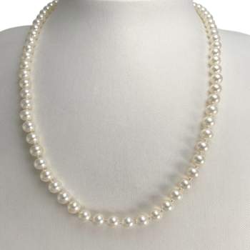 Collier d'occasion or 750 jaune perle de culture du japon 50cm