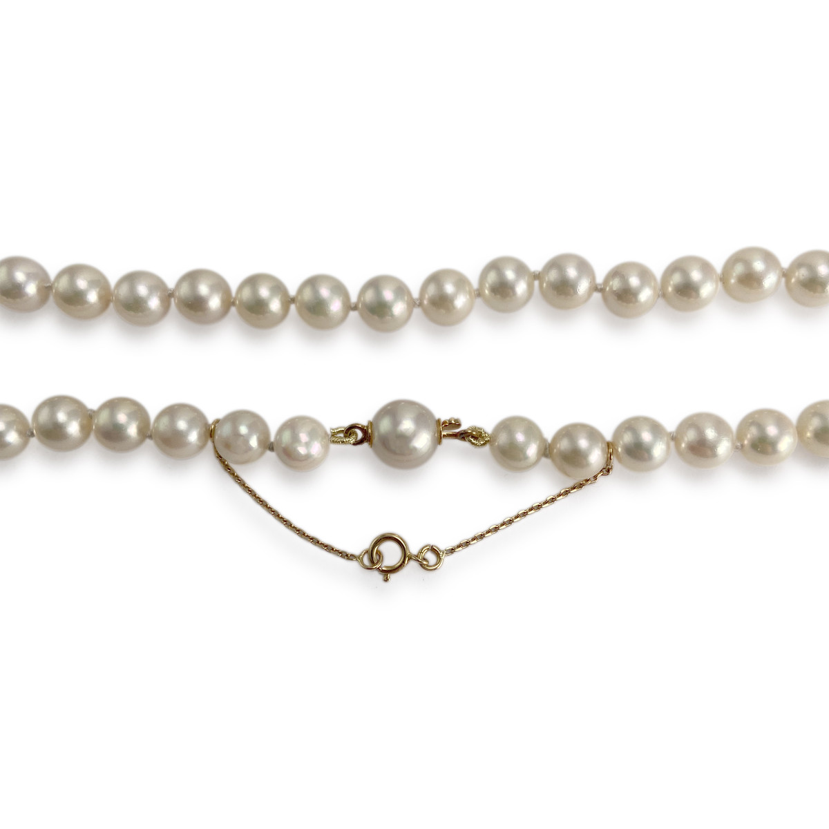 Collier d'occasion or 750 jaune perle de culture du japon - vue 3