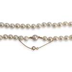 Pre-owned 750 yellow gold necklace with Japanese cultured pearls, 50 cm - View 3