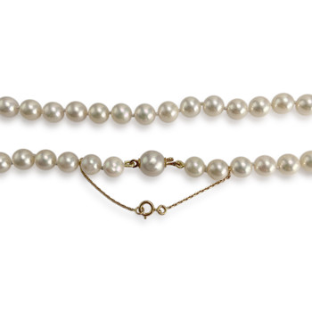 Collier d'occasion or 750 jaune perle de culture du japon