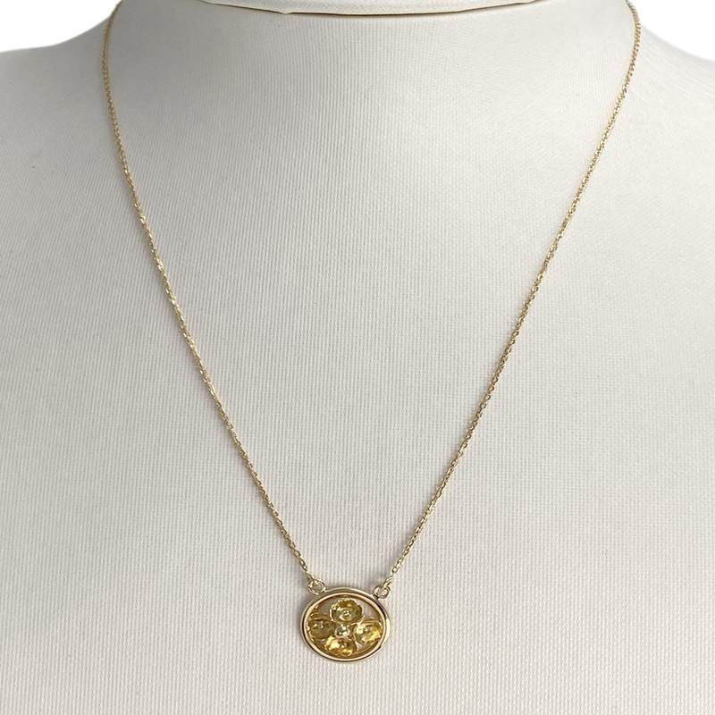 Collier d'occasion or 750 jaune fleur - vue 2