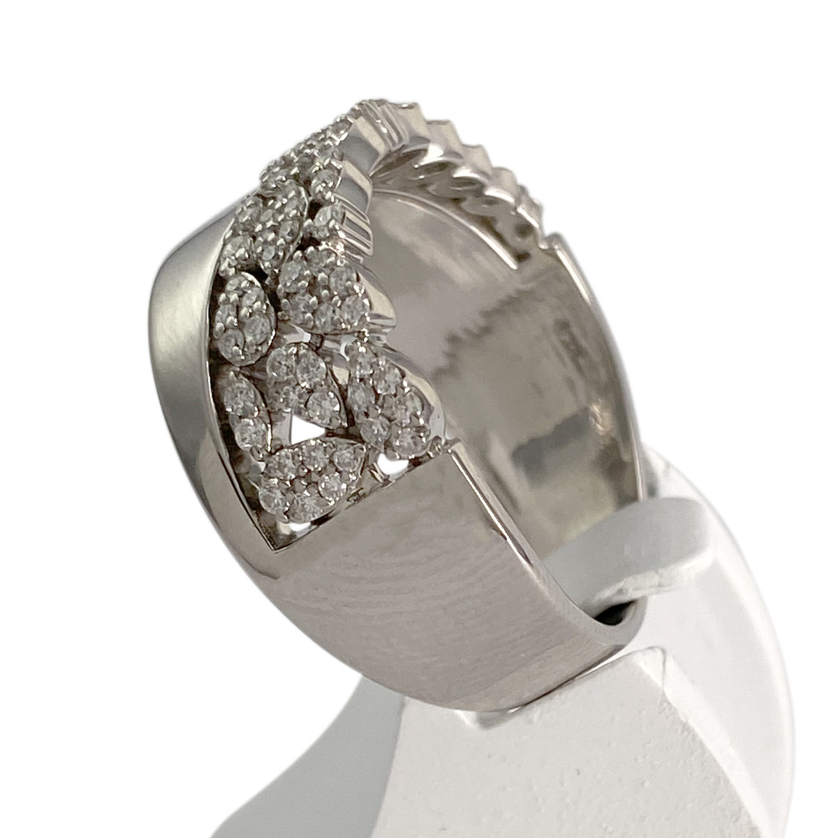 Bague d'occasion or 375 blanc diamant - vue 2