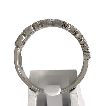 Tweedehands gouden ring 375 witte diamant