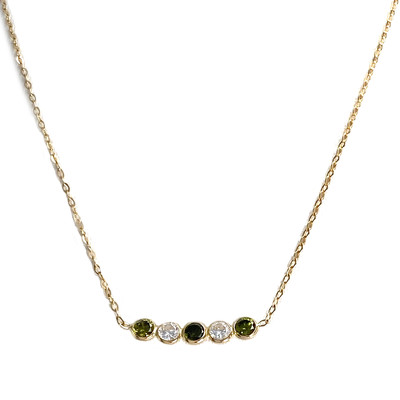 Collier d'occasion or 750 jaune zirconias