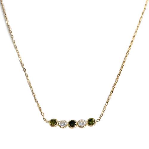 Collier d'occasion or 750 jaune zirconias