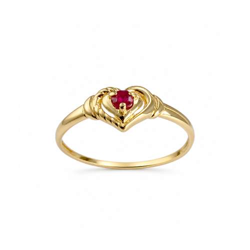 Bague d'occasion or 750 jaune rubis