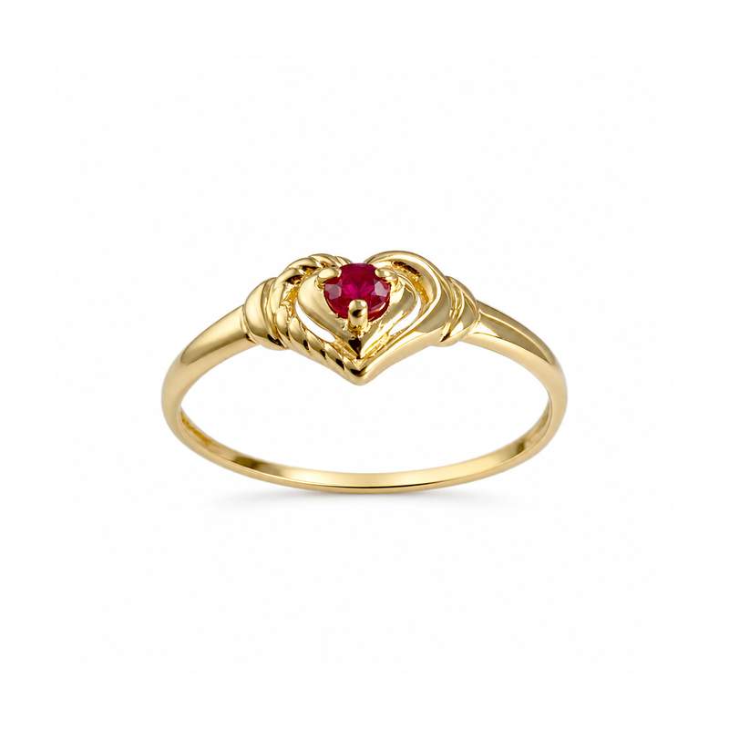 Bague d'occasion or 750 jaune rubis - vue 1