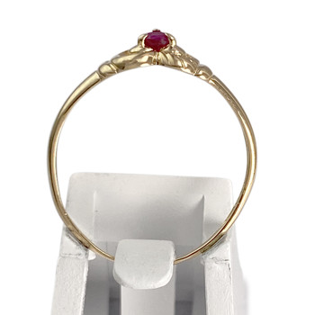Second-hand gold 750 yellow ruby ring