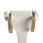 Boucles d'oreilles d'occasion or 750 jaune diamants - vue 1