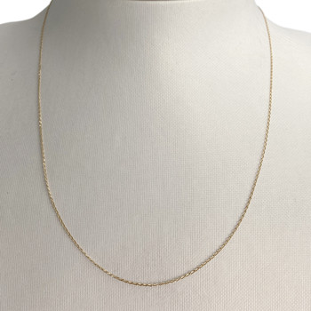 Tweedehands ketting van 750 geelgoud met forcat-schakels, 45 cm