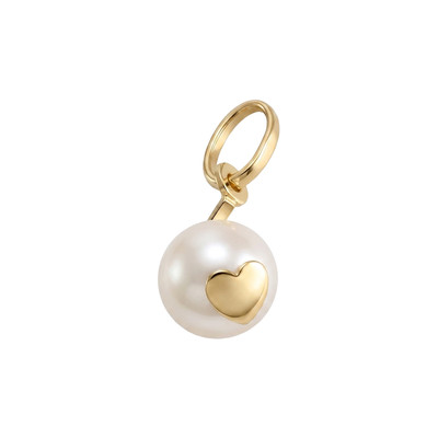 Second-hand pendant in 750 yellow gold with cultured pearl