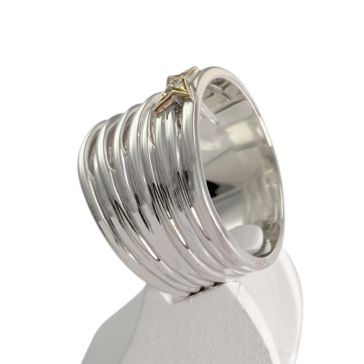 Bague MAUBOUSSIN d'occasion argent 925 bicolore diamants - vue 2