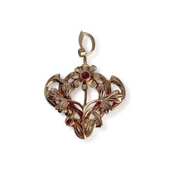 Pendentif d'occasion or 750 jaune rubis
