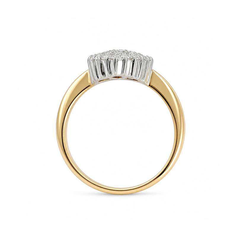 Bague d'occasion or 750 2 tons diamant - vue 3