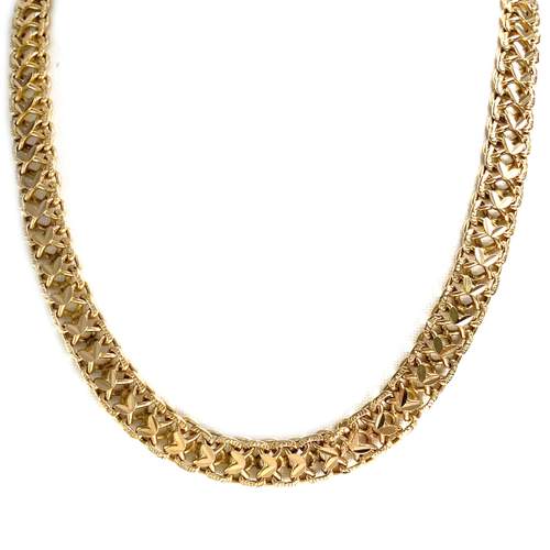 Collier d'occasion or 750 jaune maille fantaisie