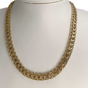 Collier d'occasion or 750 jaune maille fantaisie