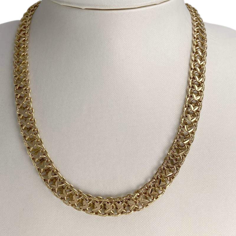 Collier d'occasion or 750 jaune maille fantaisie - vue 2