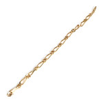 Bracelet d'occasion or 750 jaune maille cheval et alternée 19 cm - vue 2