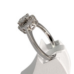 Bague d'occasion or 750 blanc diamants - vue 2