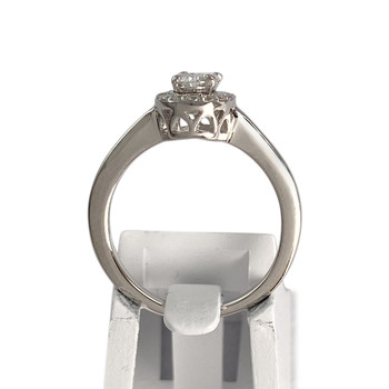 Second-hand gold ring 750 white diamonds