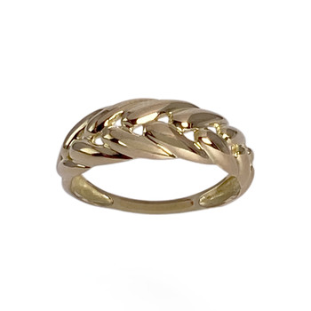 Bague d'occasion or 750 jaune tressée
