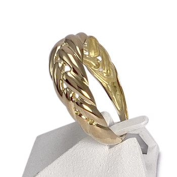 Bague d'occasion or 750 jaune tressée