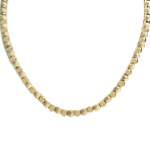 Collier d'occasion en or jaune 750, maille boules, 44,5 cm - vue 1