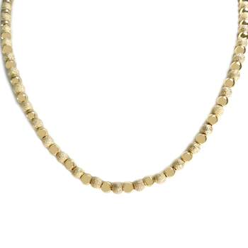 Collier d'occasion en or jaune 750, maille boules, 44,5 cm