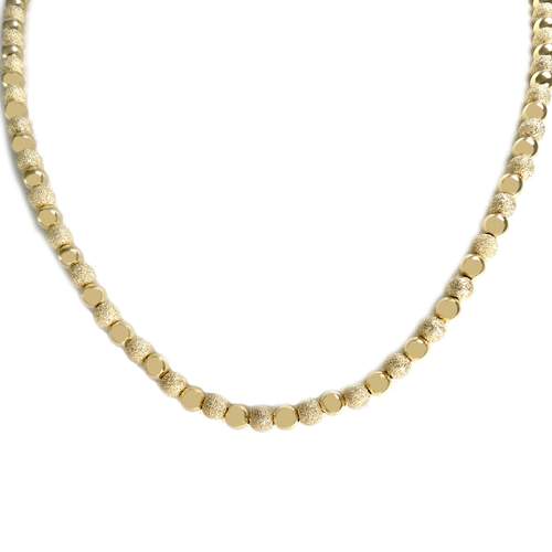 Collier d'occasion or 750 jaune boules 44,5 cm