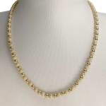 Collier d'occasion en or jaune 750, maille boules, 44,5 cm - vue 2