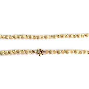 Collier d'occasion en or jaune 750, maille boules, 44,5 cm