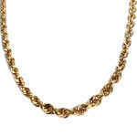 Collier d'occasion or 750 jaune maille corde - vue 1