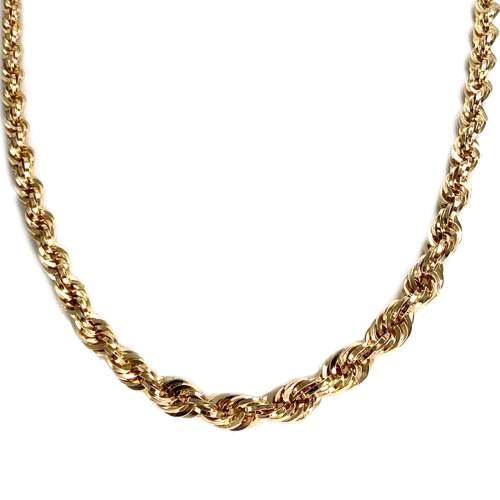 Tweedehands ketting van 750 geelgoud met koordpatroon